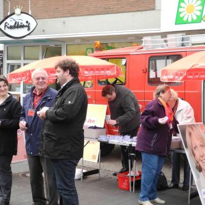 Gute Laune in Bergheim am Infostand