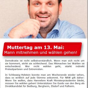 Am 13. Mai ist Muttertag - bitte wählen gehen