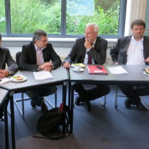 Peter Münstermann, Dietmar Nietan, Garrelt Duin und Guido van den Berg