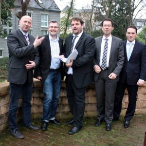 Rainer Thiel MdL, Dietmar Nietan MdB, Guido van den Berg MdL, Dierk Timm und Stefan Kämmerling MdL