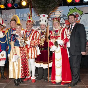 Dreigestirn der KG Fidelio im Landtag