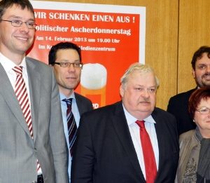 Florian Herpel, Dierk Timm, Guntram Schneider MdL, Marlies Stroschein, Guido van den Berg MdL