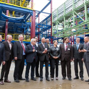 SPD-AK Chemie besicht die Baustelle der TDI Anlage im Chemiepark Dormagen