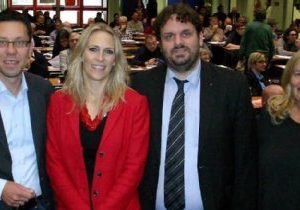 Dierk Timm, Dagmar Andres MdL, Guido van den Berg MdL und Brigitte Dmoch-Schweren MdL