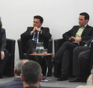(v.l.) Tine Hørdum, Thomas Kutschaty, Stephan Renner und Guido van den Berg.