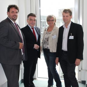 Guido van den Berg MdL, Minister Michael Groschek, Elke Bratkowski, Dr. Kai Fassbender