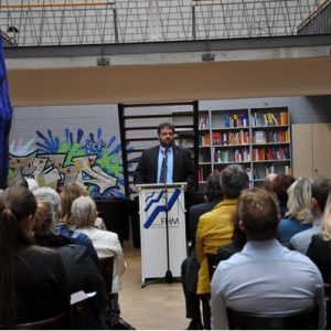 Guido van den Berg auf der Immatrikulationsfeier der FHM tec Pulheim