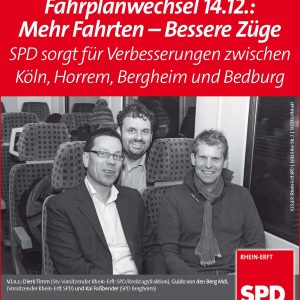Anzeige in der Sonntagspost vom 06.12.2014: Mehr Fahrten auf der RB 38