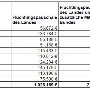 Tabelle Flüchtlingshilfen für Kommunen im Rhein-Erft-Kreis - Dezember 2014