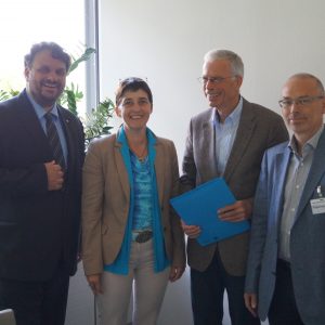 Guido van den Berg, Barbara Steffens, Dr. Peter Werth und Jürgen Schmeier