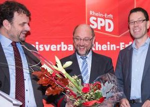 Guido van den Berg MdL, Martin Schulz MdEP und Dierk Timm