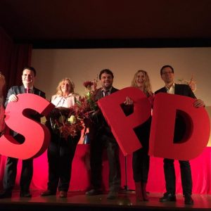 Ute Meiers, Hubertus Heil MdB, Brigitte Dmoch-Schweren MdL, Guido van den Berg MdL, Dagmar Andres MdL und Dierk Timm