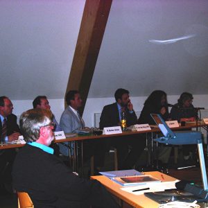 Guido van den Berg beim Aktionsbündnis Stommelner Bürger gegen BoA