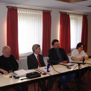 (v.l.n.r.) Manfred Koch, Manfred Kohlmann, Guido van den Berg, Petra Heeg