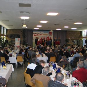 Volles Haus in dem Saal der Haupterkstatt Grefrath