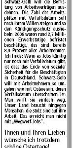 Anzeige zu Ostern am 03.04.2010