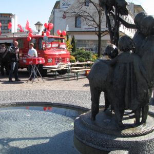 Zentrale Lage des SPD-Standes auf dem Bergheimer Frühlingsmarkt
