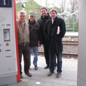 Sozialdemokraten am Bahnhof Bergheim