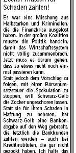 Anzeige in der Sonntags-Post vom 24.04.2010